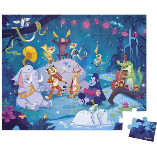 Janod Puzzle Letný festival v kufríku 36 ks