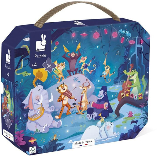Janod Puzzle Letný festival v kufríku 36 ks