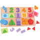 Bigjigs Toys Didaktická deska Čísla, barvy, tvary