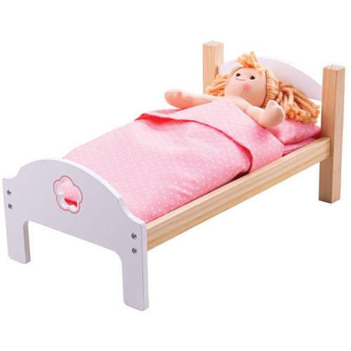 Bigjigs Toys Dřevěná postýlka pro panenky