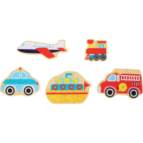 Small Foot Dřevěné puzzle Vozidla