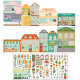 Petit Collage Znovupoužitelné samolepky se scénou Moje malé město