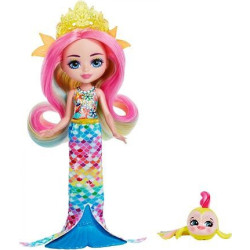 Mattel Royal Enchantimals Mořské království Panenka se zvířátkem Radia Rainbow Fish & Flo