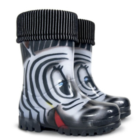 Demar Twister lux PRINT S (zebra) - Dětské gumáky