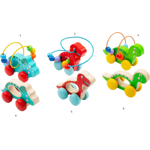 Small Foot Dinosurus na kolečkách 1 ks tyrkysový s labyrintem