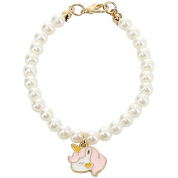 Petitcollin Perlový náhrdelník s jednorožcem (pro panenku 39-48 cm)