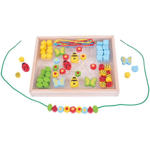 Bigjigs Toys Navlékací korálky Louka