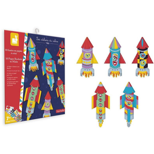 Janod Atelier Sada Mini Origami papírové skládačky Rakety od 7 let