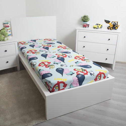 Jerry Fabrics prostěradlo Prasátko Pepina 007, 90 × 200