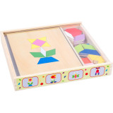 Small Foot Dřevěný hlavolam mozaika v krabičce