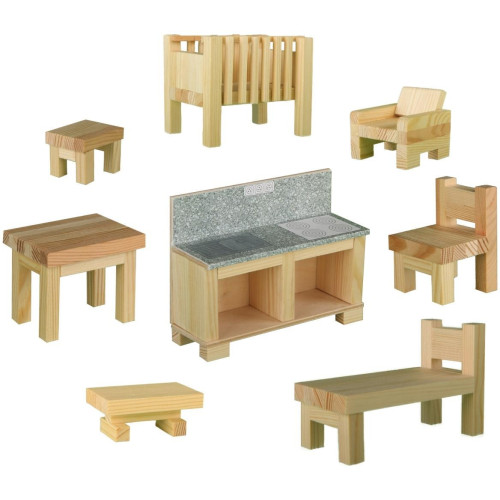 Walachia Dřevěná slepovací stavebnice Nábytek