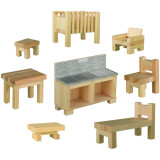 Walachia Dřevěná slepovací stavebnice Nábytek