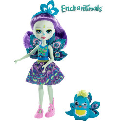 Mattel Enchantimals Panenka se zvířátkem Patter Peacock & Flap