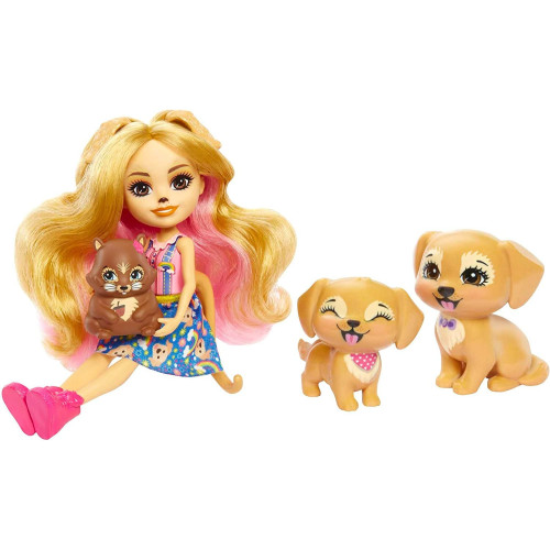 Mattel Enchantimals City Tails rodinka Gerika Golden Retriever - retrívři