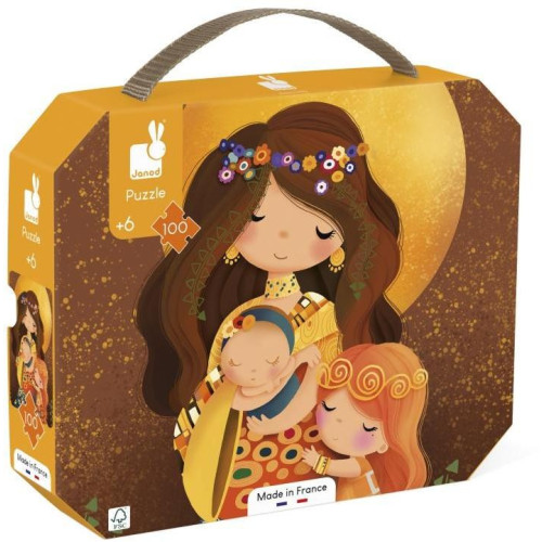 Janod Umelecké puzzle pre deti v kufríku Klimt 100 ks