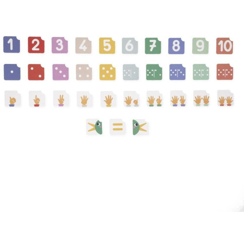 Janod Vzdelávacia hra pre deti skladanie a porovnávanie Čísla Didaktik