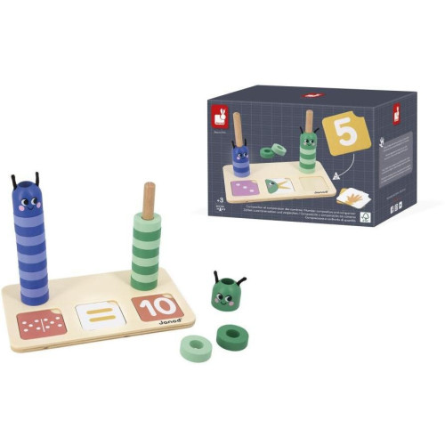 Janod Vzdelávacia hra pre deti skladanie a porovnávanie Čísla Didaktik