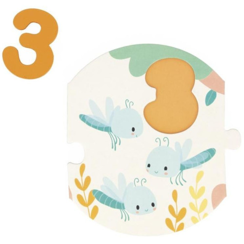 Janod Vkladacie drevené puzzle pre deti Čísla Pure