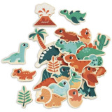 Janod Drevené magnetky pre deti Dinosaury Dino 24 ks
