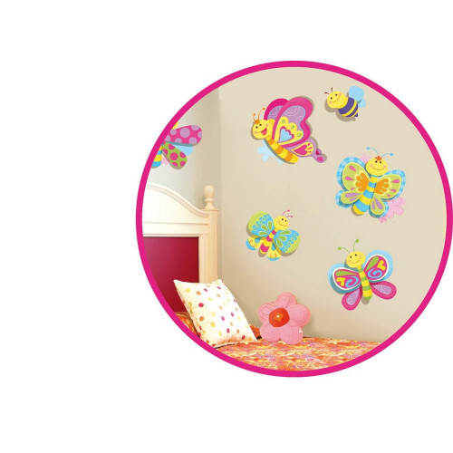 Small Foot 3D dekorativní nálepka motýlí přátelé