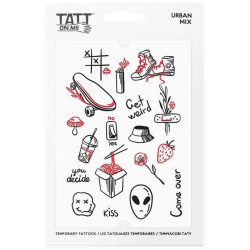 TATTonMe Vodeodolné dočasné tetovačky V meste mix