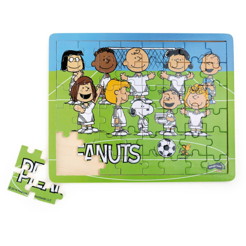 Small Foot Dřevěné puzzle Peanuts fotbal