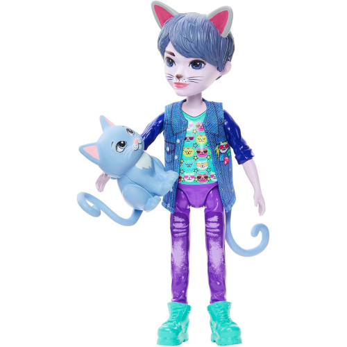 Mattel Enchantimals Glam Party Panenka a zvířátko - kocour