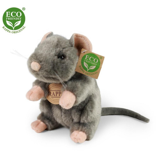 Rappa Plyšová myš sedící 16 cm ECO-FRIENDLY