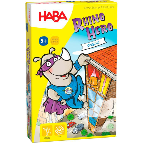 Haba Spoločenská hra pre deti Rhino Hero SK CZ verzia