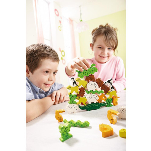 Haba Spoločenská hra pre deti na rozvoj motoriky ZOO pyramida SK CZ verzia